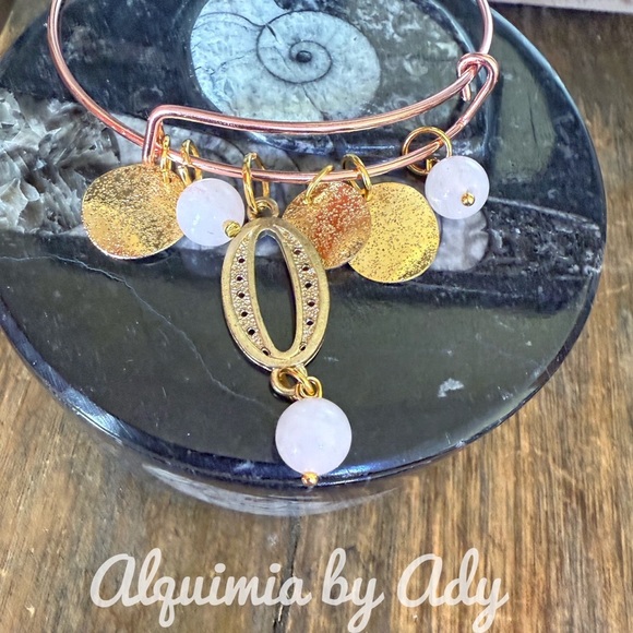 Alquimia Gold and Pink Charm Bracelet - Picture 2 of 2